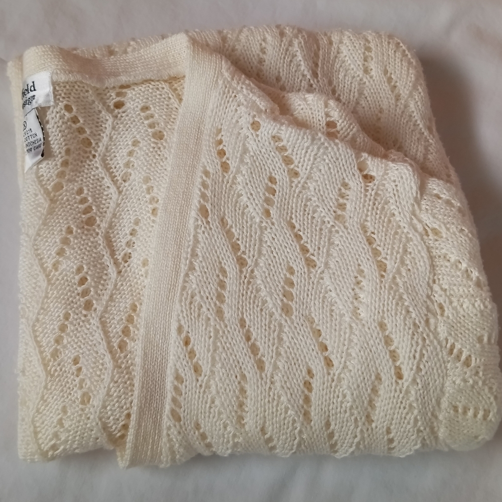 Hartfield Design Crochet Cotton Button Down Cardigan 3x